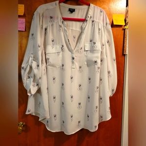 Torrid Harper Nerdy Cats blouse